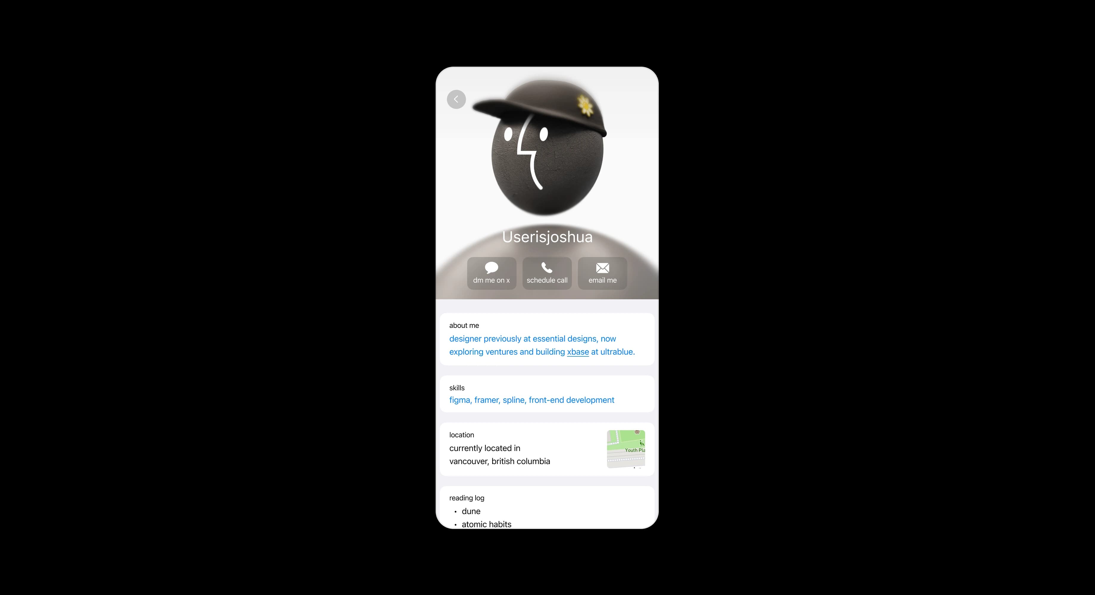 Contact Portfolio Concept