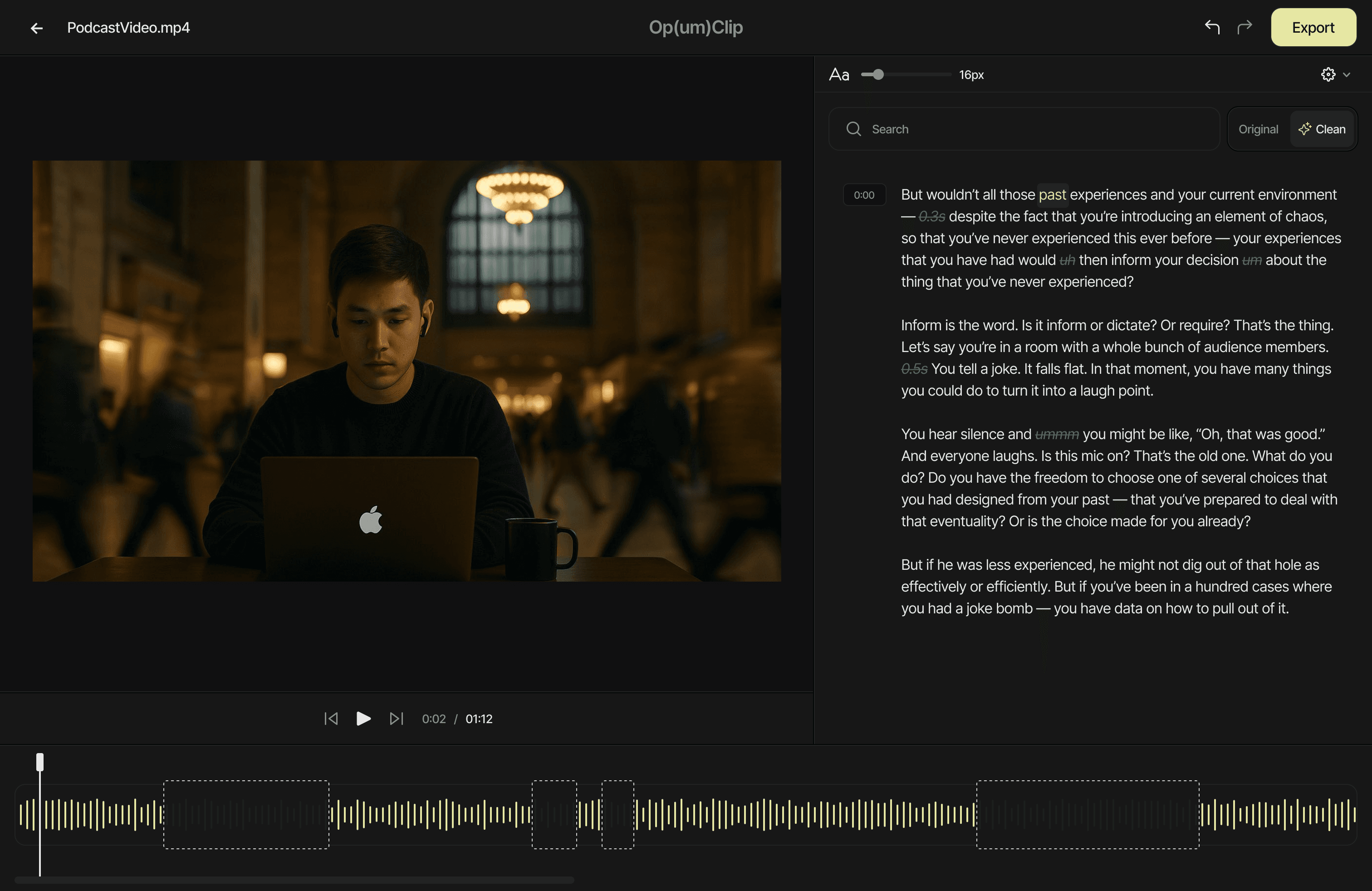 OpusClip Editor