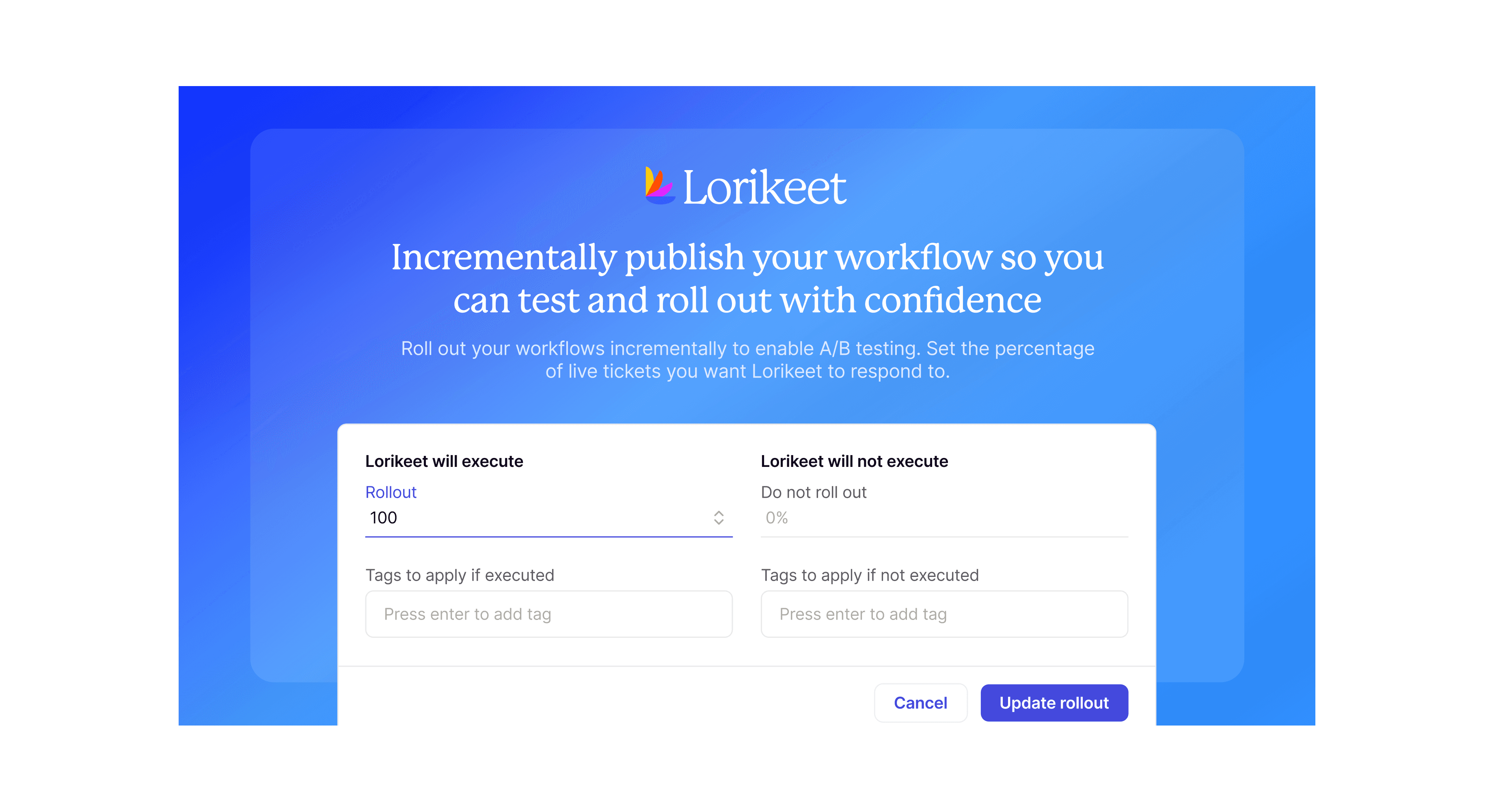 Workflow rollout marketing visual